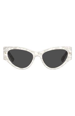 Chiara Ferragni 53mm Gradient Cat Eye Sunglasses in Pearl White/Grey