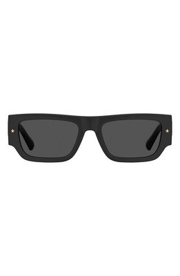 Chiara Ferragni 53mm Rectangle Sunglasses in Black/Grey