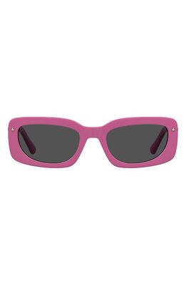 Chiara Ferragni 53mm Rectangular Sunglasses in Pink /Grey