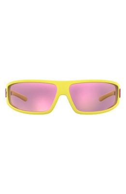 Chiara Ferragni 53mm Wraparound Sunglasses in Yellow /Pink Multilayer