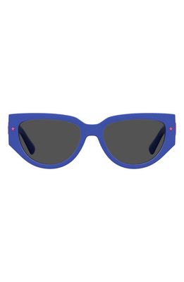 Chiara Ferragni 54mm Round Sunglasses in Blue /Grey