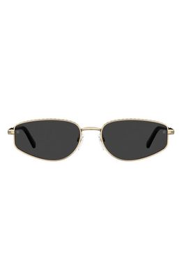 Chiara Ferragni 56mm Rectangular Sunglasses in Gold Grey/Grey