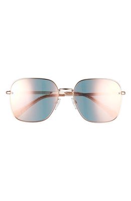 Chiara Ferragni 57mm Square Metal Sunglasses in Gold Pea/Rose Gold