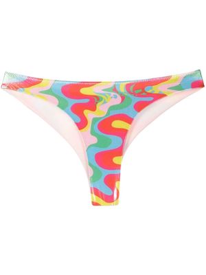 Chiara Ferragni abstract-print stretch-fit bikini briefs - Pink