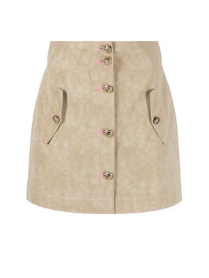 Chiara Ferragni buttoned-up A-line miniskirt - Neutrals