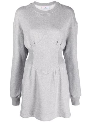 Chiara Ferragni corset-style sweatshirt minidress - Grey