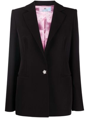 Chiara Ferragni crystal-embellished double-breasted blazer - Black