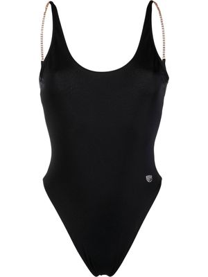 Chiara Ferragni crystal-embellished straps swimsuit - Black