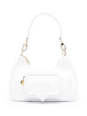Chiara Ferragni debossed-logo shoulder bag - White