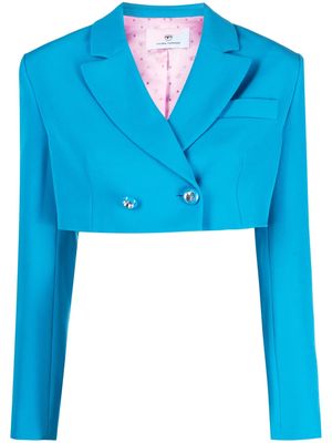 Chiara Ferragni double-breasted cropped blazer - Blue