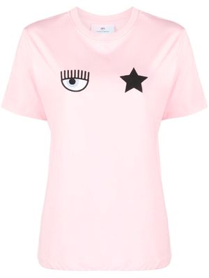 Chiara Ferragni embroidered Eye-Like T-shirt - Pink