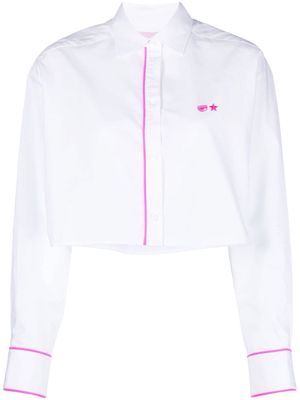 Chiara Ferragni embroidered-logo detail shirt - White