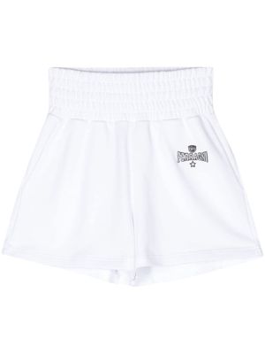 Chiara Ferragni embroidered-logo shorts - White