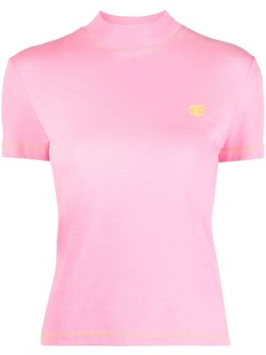 Chiara Ferragni eye-print cotton T-shirt - Pink