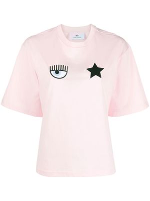 Chiara Ferragni Eye Star cotton T-shirt - Pink