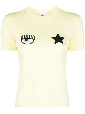Chiara Ferragni Eye Star cotton T-shirt - Yellow