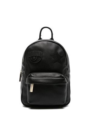 Chiara Ferragni Eye Star logo-embroidered backpack - Black