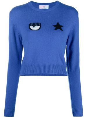 Chiara Ferragni Eye Star long-sleeve jumper - Blue