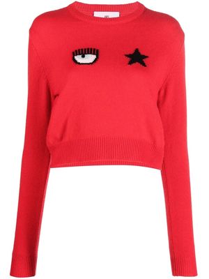 Chiara Ferragni Eye Star long-sleeve jumper - Red