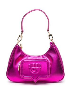 Chiara Ferragni Eyelike-embossed shoulder bag - Pink