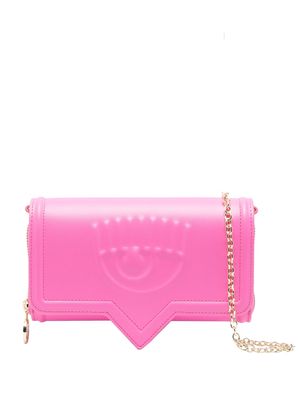 Chiara Ferragni Eyelike faux-leather clutch bag - Pink