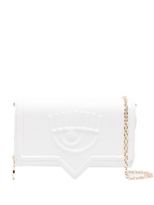 Chiara Ferragni Eyelike faux-leather clutch bag - White