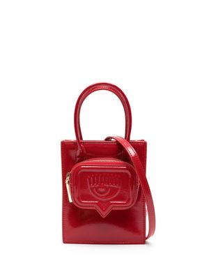 Chiara Ferragni Eyelike faux-leather tote bag - Red