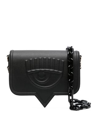 Chiara Ferragni Eyelike leather shoulder bag - Black