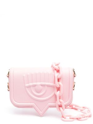 Chiara Ferragni Eyelike logo-embossed shoulder bag - Pink