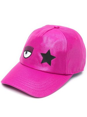 Chiara Ferragni Eyelike-motif baseball cap - Pink