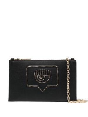 Chiara Ferragni Eyelike motif crossbody bag - Black