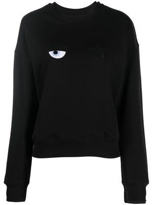 Chiara Ferragni Eyelike patch sweatshirt - Black