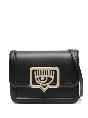 Chiara Ferragni Eyelike-plaque cross body bag - Black