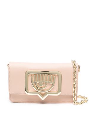 Chiara Ferragni Eyelike-plaque cross body bag - Pink