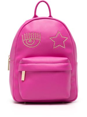 Chiara Ferragni Eyelike Star faux-leather backpack - Pink