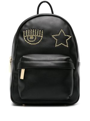 Chiara Ferragni Eyelike studded backpack - Black