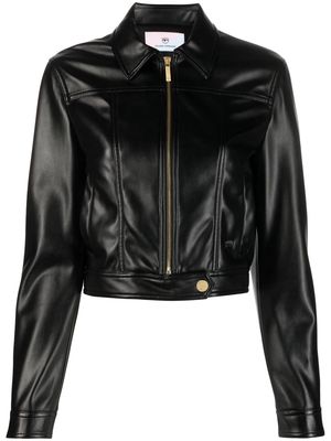 Chiara Ferragni faux-leather zip-up jacket - Black