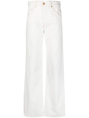 Chiara Ferragni high-waist cotton trousers - White