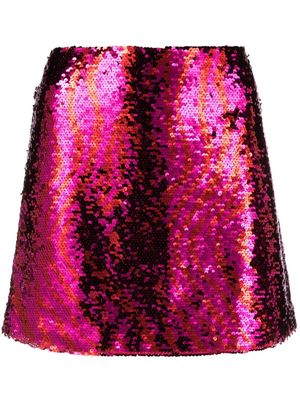 Chiara Ferragni high-waisted sequin mini skirt - Pink