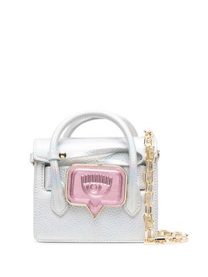 Chiara Ferragni K Like logo-plaque mini bag - Silver