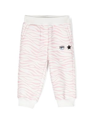 Chiara Ferragni Kids animal-print track trousers - Pink
