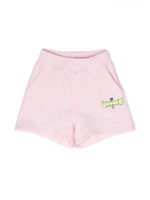 Chiara Ferragni Kids embossed-logo cotton shorts - Pink