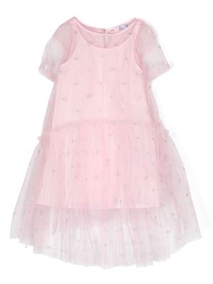 Chiara Ferragni Kids embroidered-detail tulle-dress - Pink