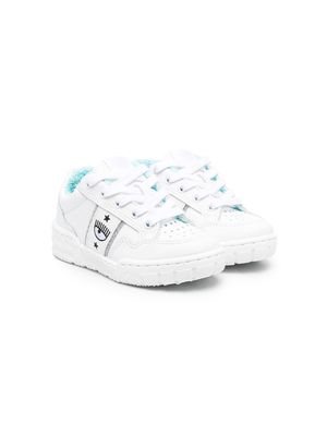 Chiara Ferragni Kids eye-motif lace-up sneakers - White
