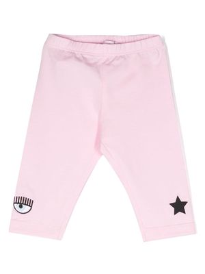 Chiara Ferragni Kids Eyelike cotton leggings - Pink