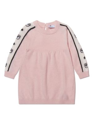 Chiara Ferragni Kids Eyelike-motif dress - Pink