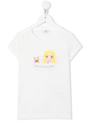 Chiara Ferragni Kids graphic-print crew-neck T-shirt - White