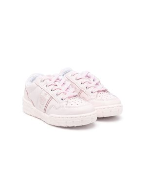 Chiara Ferragni Kids lace-up calf-leather sneakers - Pink