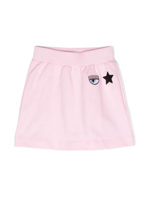 Chiara Ferragni Kids logo detail casual skirt - Pink