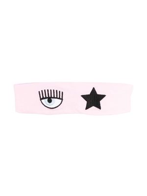Chiara Ferragni Kids logo-patch hairband - Pink